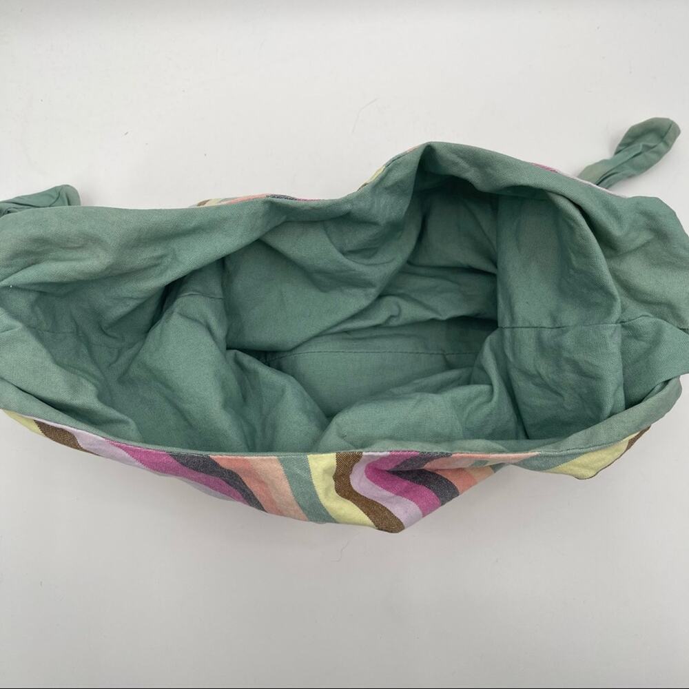 Rainbow Pride Stripe Purse Tote Adjustable Tie Multicolor CarryAll Shoulder Bag - Picture 3 of 13